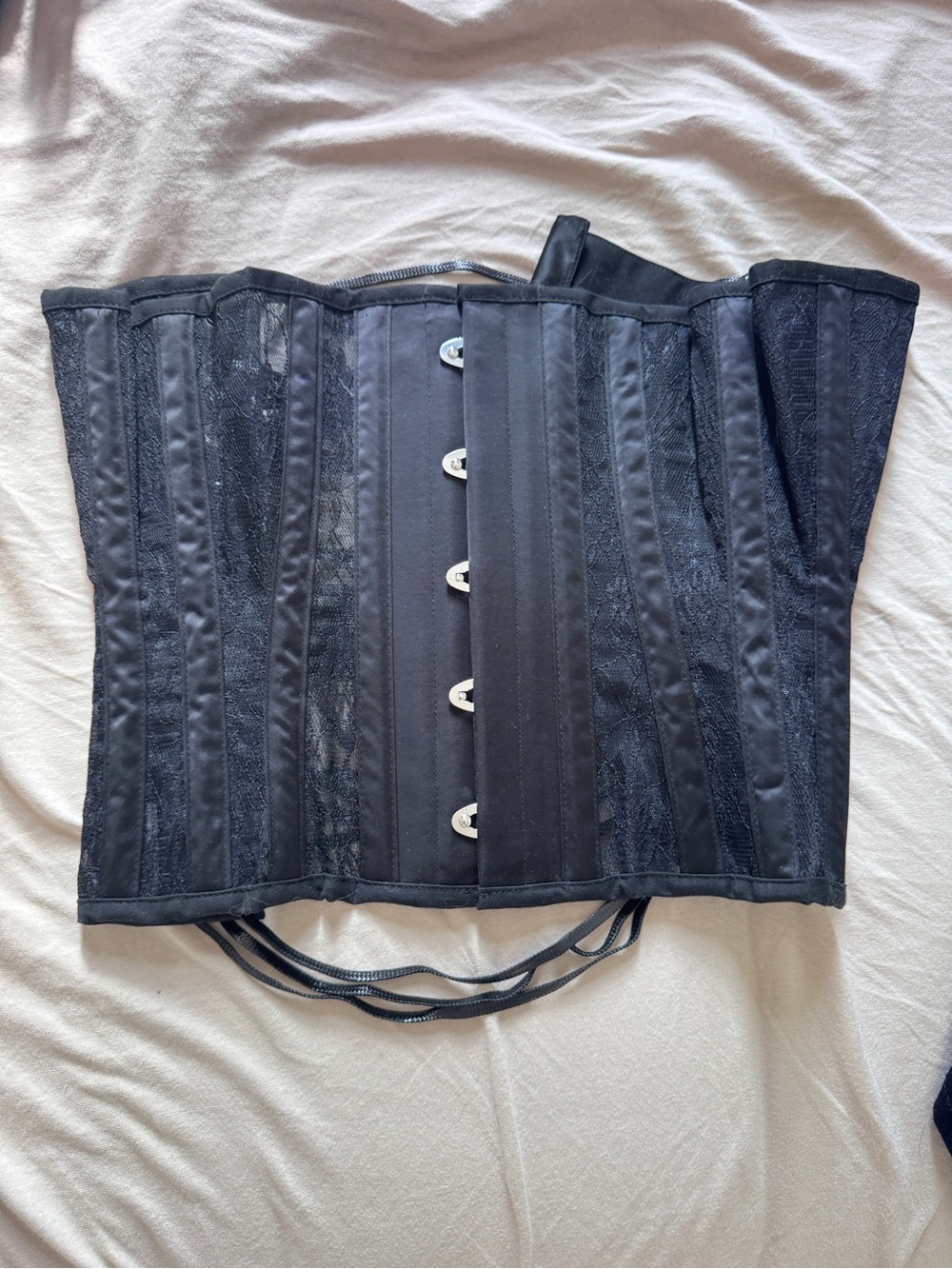 Black Lace Underbust Corset Waist Cincher